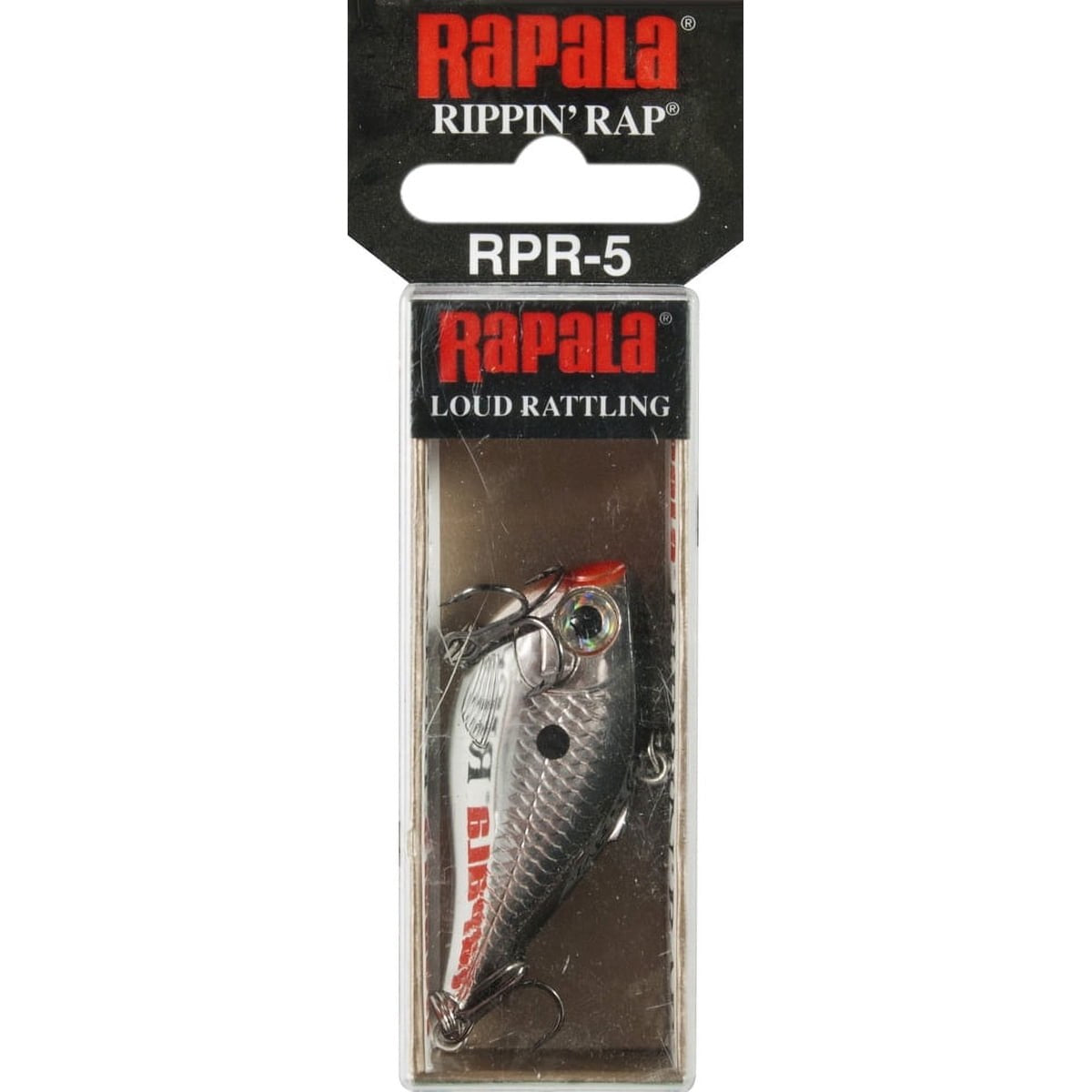 Rapala Rippin' Rap 05 Rattling Lipless Crankbait 2" Fishing Lure Chrome