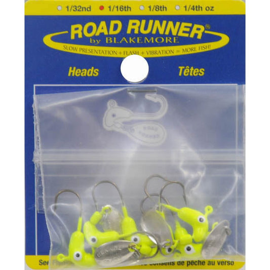 Road Runner Heads, 1/16 Oz.,Underspin Fishing jig.