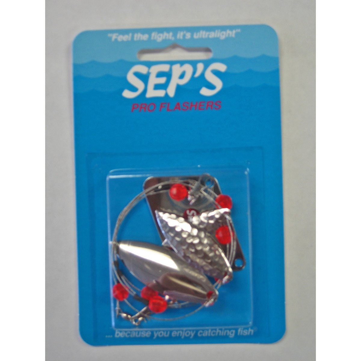 Sep's Pro Flasher Willow Leaf Trolling Blade, Silver & Red