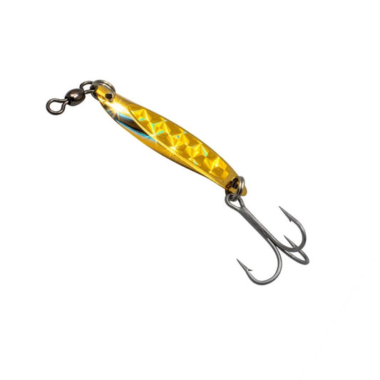 Tsunami Shockwave Spoon Fishing Lure – Gold with Gold Prism, 1/2 oz.
