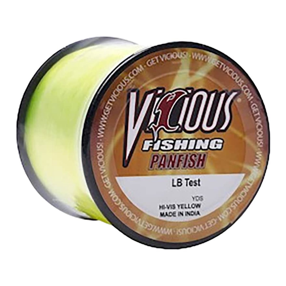 Vicious Panfish Monofilament Fishing Line 6lb 2360yd Hi-Vis Yellow