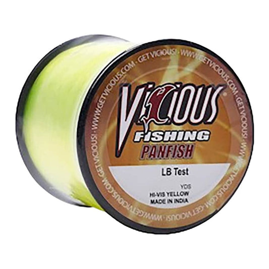 Vicious Panfish Monofilament Fishing Line 8lb 1700yd Hi-Vis Yellow