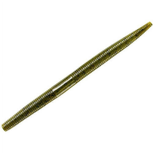 YUM Dinger Soft Plastic Worm 4" Green Pumpkin 8 Count