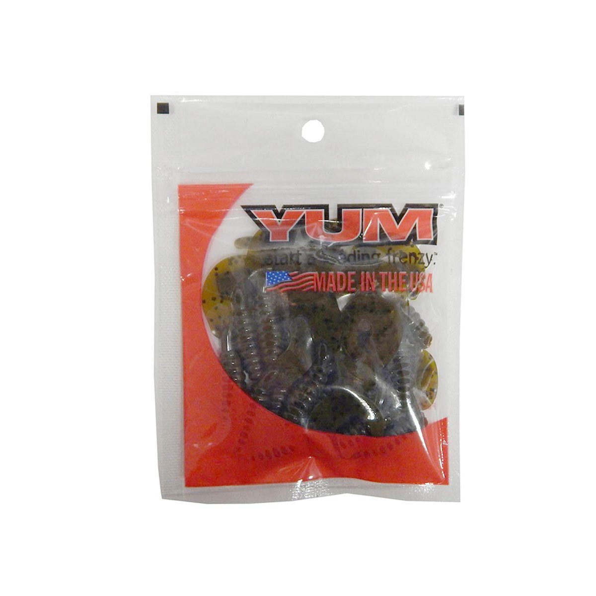 YUM Grub Fishing Lure Soft bait Grub Green Pumpkin 2 in